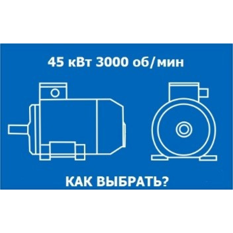Електродвигун 45кВт 3000 об/хв
